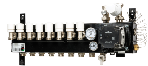 VTE Slim verdeler 8 groeps. met Grundfos pomp