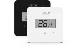 TECH Bedrade kamerth., EU-R-12 b, zwart, aanpasbare temp., LCD scherm