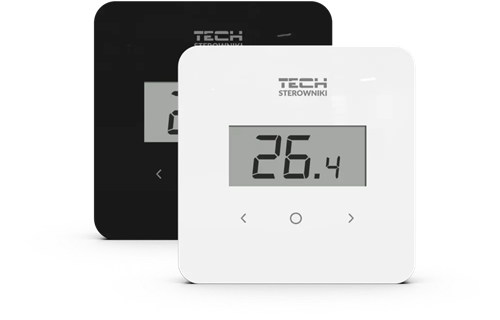 TECH Bedrade kamerth., EU-R-12 b, wit, aanpasbare temp., LCD scherm