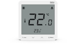 TECH Kamerthermostaat, draadloos, EU-R-8s PLUS, WIT