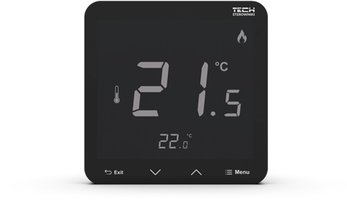 TECH Kamerthermostaat, draadloos, EU-R-8pb PLUS, ZWART