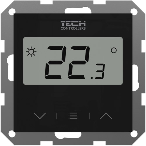 TECH Kamerthermostaat, draadloos, EU-F-8z, ZWART