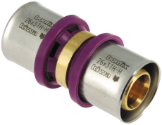 BONFIX Alu-pers rechte koppeling 26 x 26 mm
