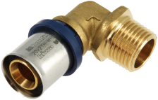 BONFIX Alu-pers kniekoppeling 1/2" bu.dr. x 20 mm