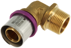 BONFIX Alu-pers kniekoppeling 1" bu.dr. x 26 mm