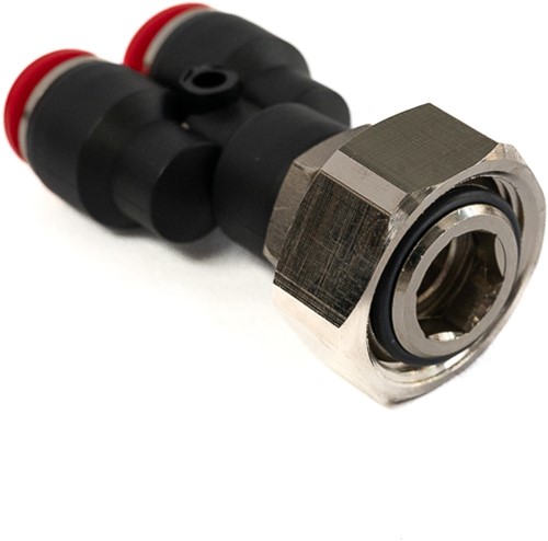 2x 10mm Pushfit Splitter naar  ¾’’ euroconus wartel