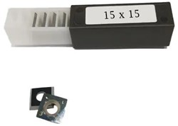Freesmesje Hardmetaal 15 x15 x 2.5mm R150
