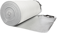 Aluminium reflectie folie 3MM met flap en plakstrip (25m lang x 1m breed)