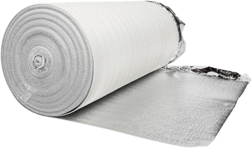 Aluminium reflectie folie 3MM met flap en plakstrip (25m lang x 1m breed)